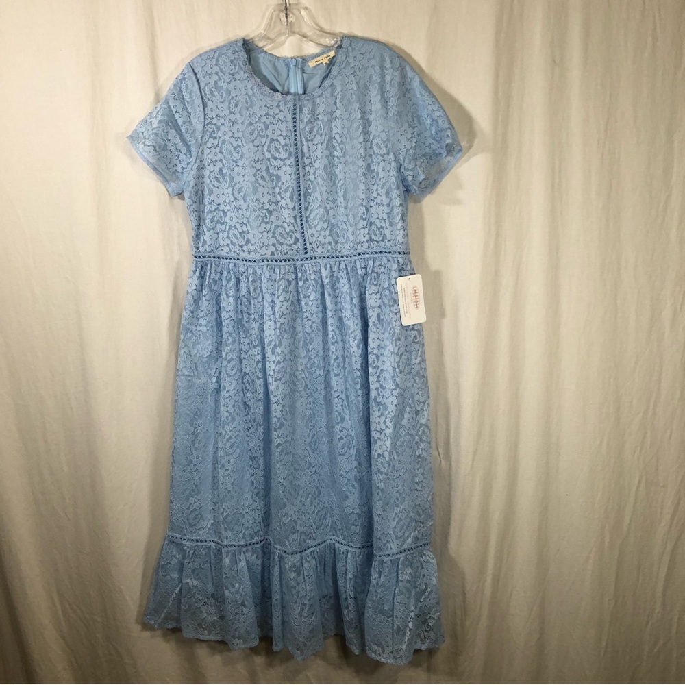 Tea n Rose Lace Short Sleeve Dress Sz L